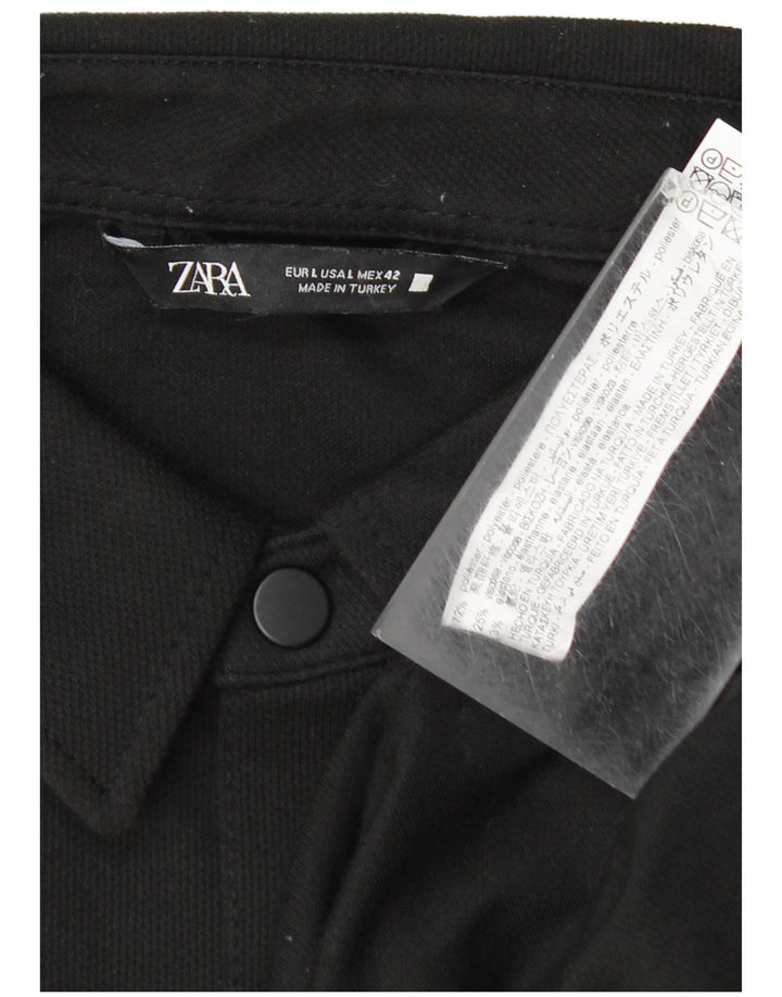 Zara Homme Surchemise Chemise Large Noir Polyester
