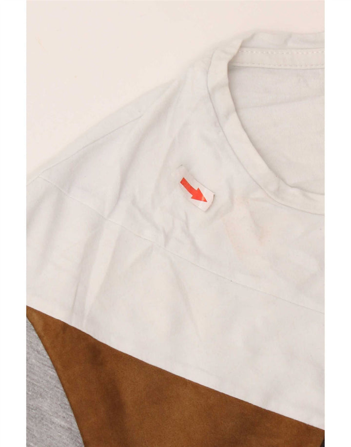 Zara T-Shirt Homme Top XL Gris Colorblock