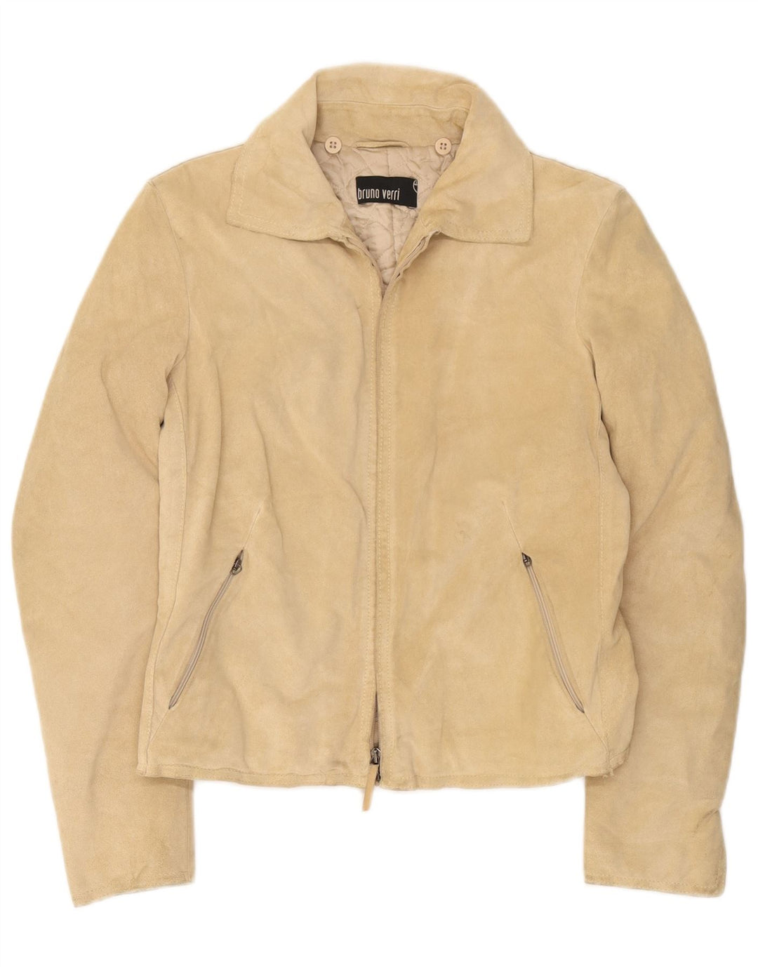 Bruno Verri Veste En Daim Femme IT 42 Cuir Beige Moyen