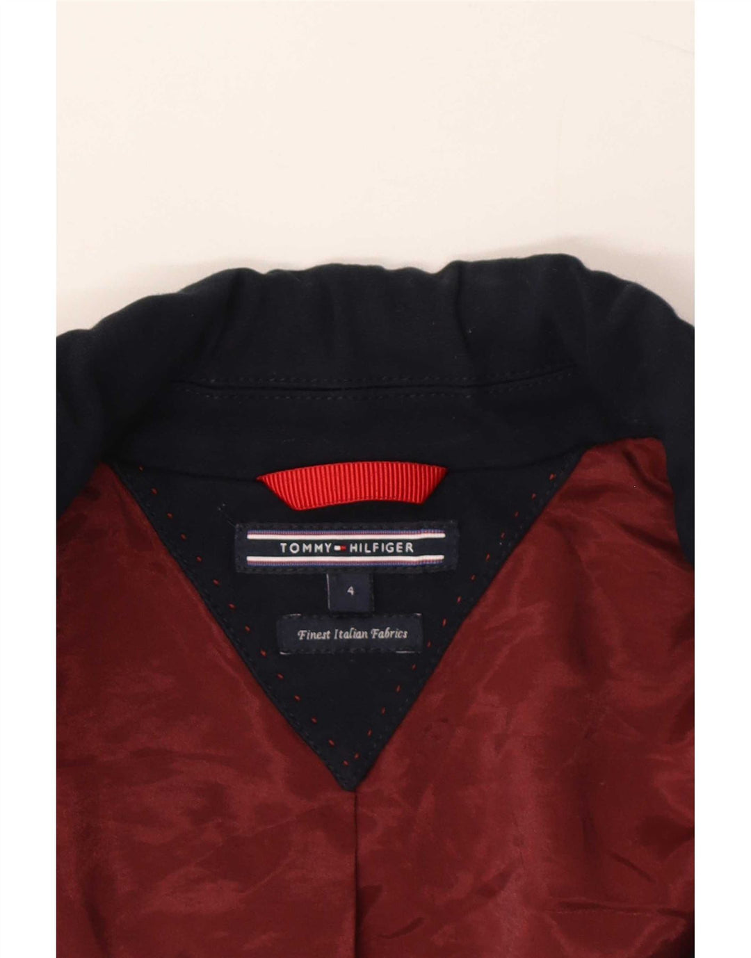 Tommy Hilfiger Veste blazer à 1 bouton pour femme US 4 Small Bleu marine Viscose