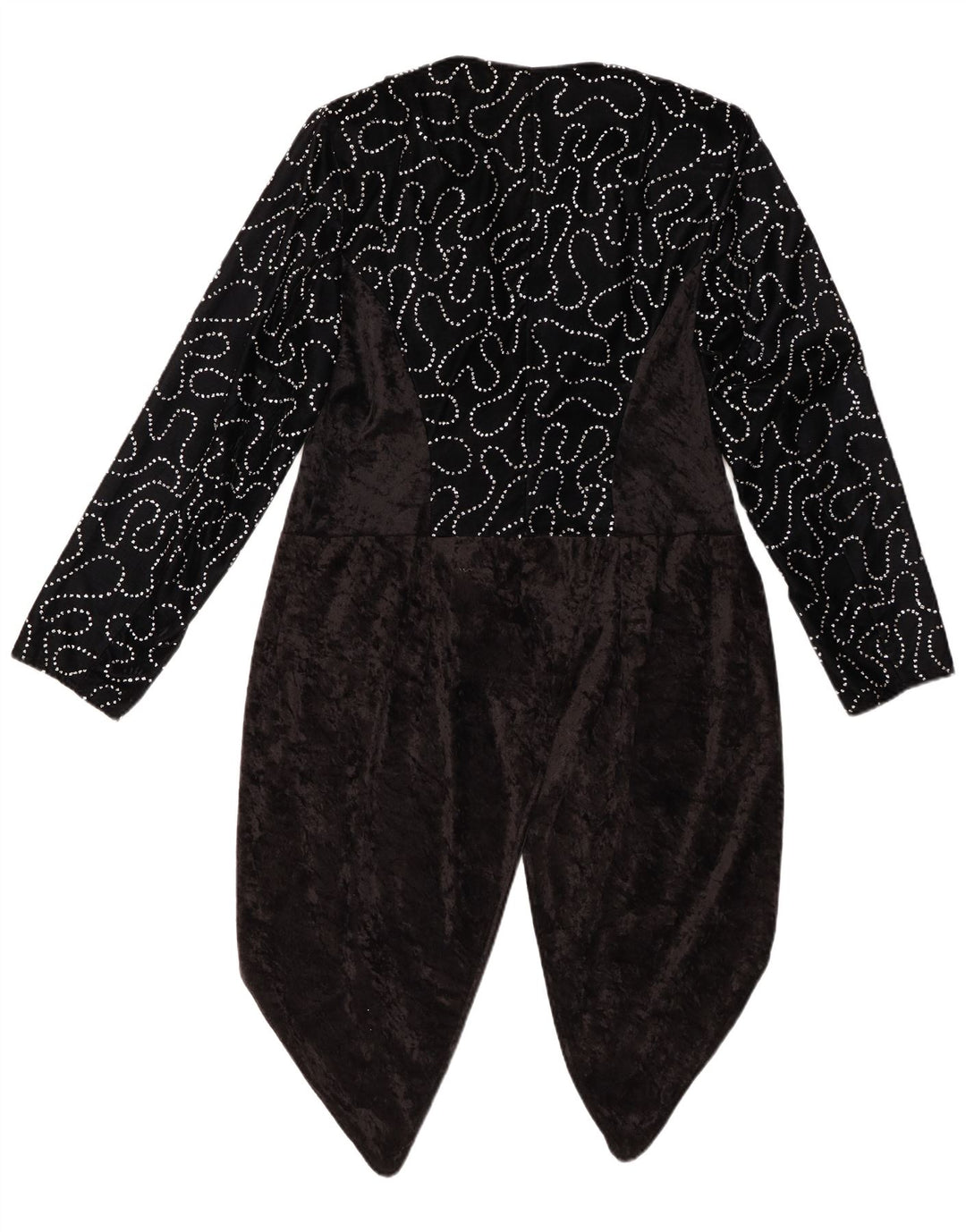 VINTAGE Veste blazer à motif abstrait pour femme IT 42 Noir moyen