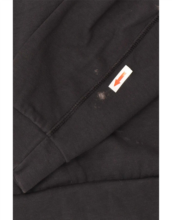 Nike Sweat-shirt à col zippé pour homme en coton noir moyen