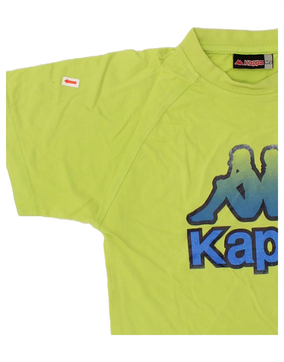 KAPPA Boys Graphic T-Shirt Top 7-8 Years Medium Green Cotton Vintage Kappa and Second-Hand Kappa from Messina Hembry 