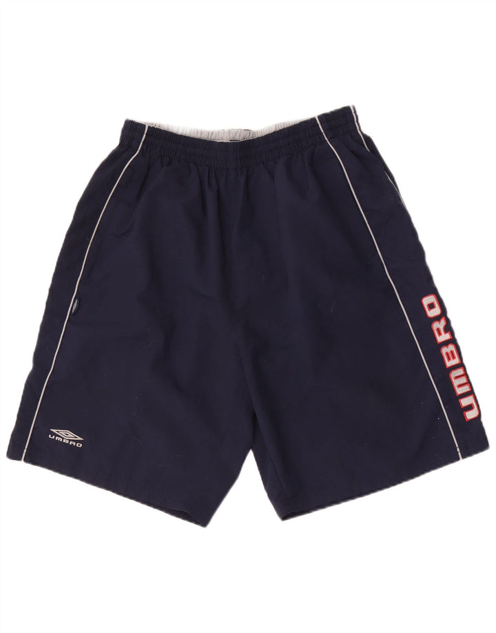 Umbro Short de Sport Graphique Homme Large Bleu Marine Polyester