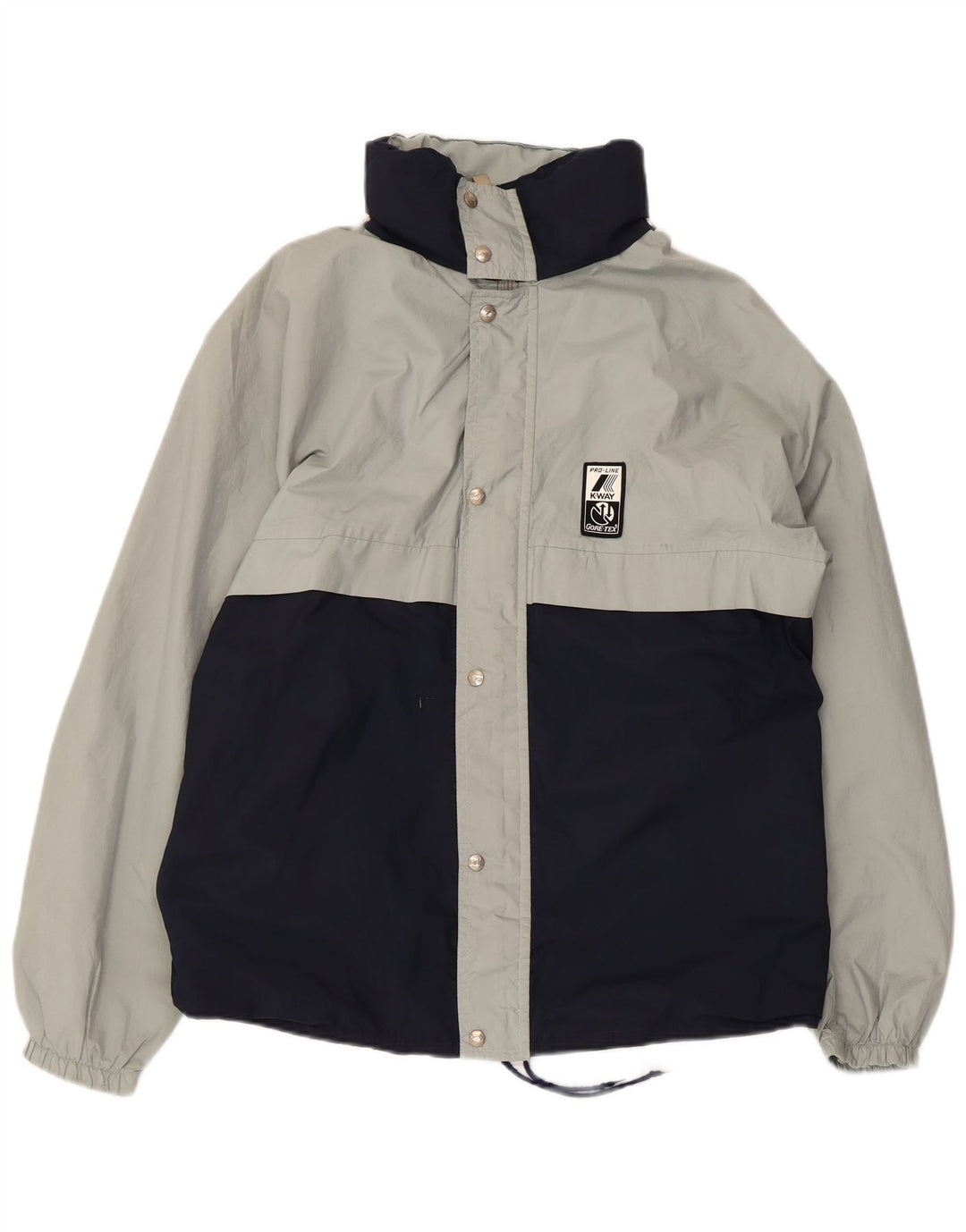 K-Way Veste de pluie à capuche pour homme UK 38 Bleu marine moyen Polyester colour block
