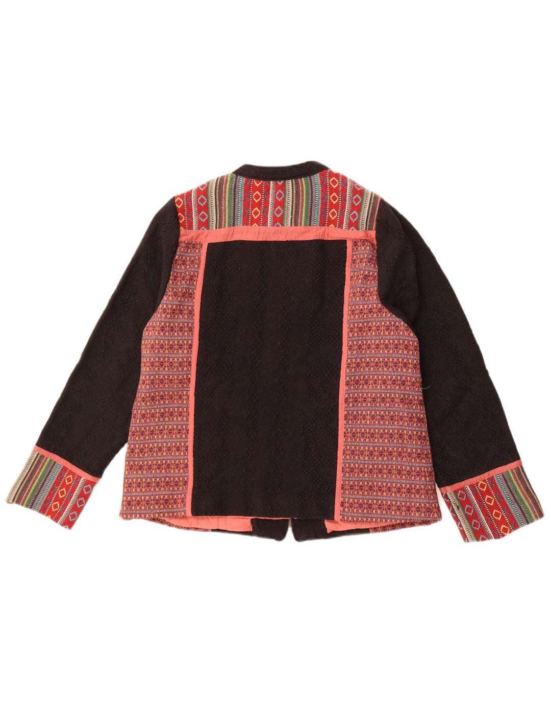 Monsoon Veste Blazer Femme UK 18 XL Noir Fair Isle Coton