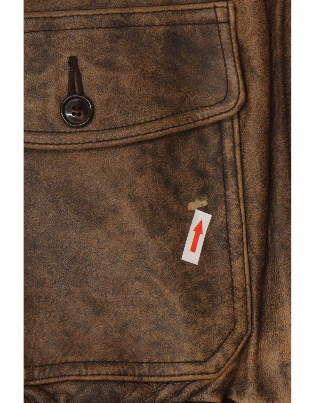 Schott Veste d'aviateur en cuir graphique pour homme UK 42 XL Cuir marron