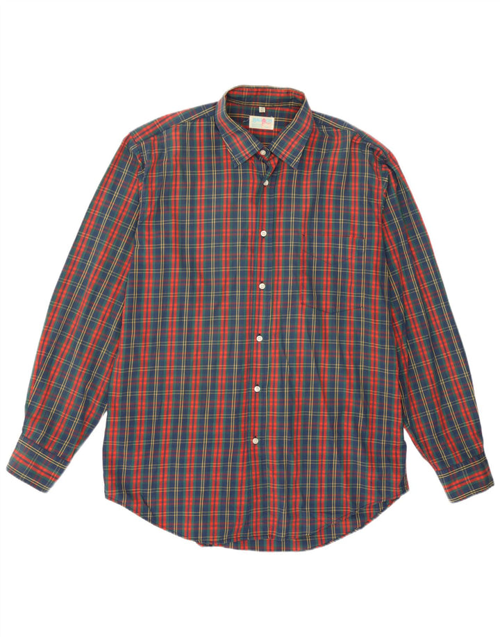 Chemise homme ballon taille 17 43 XL coton à carreaux multicolore