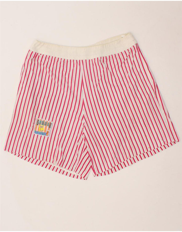 VINTAGE Maillot de bain homme grand rose rayé
