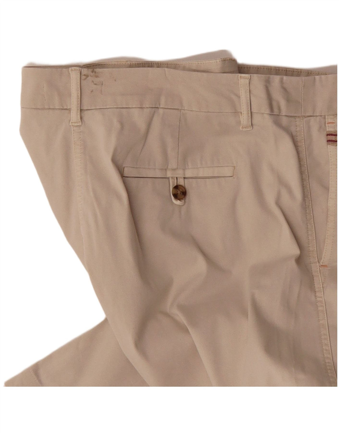Marks & Spencer Pantalon Chino Femme UK 14 Moyen W30 L27 Coton Beige