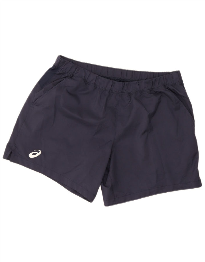 Asics Short de Sport Homme XL Bleu Marine Polyester