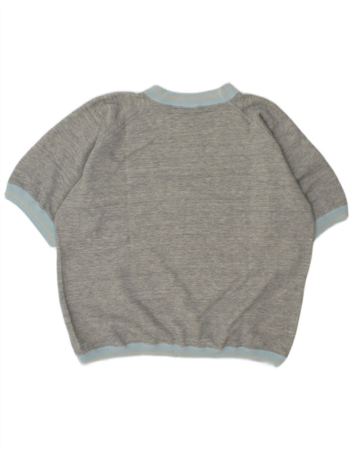 Jinglers Sweat-shirt graphique surdimensionné pour femme UK 10 Petit Gris