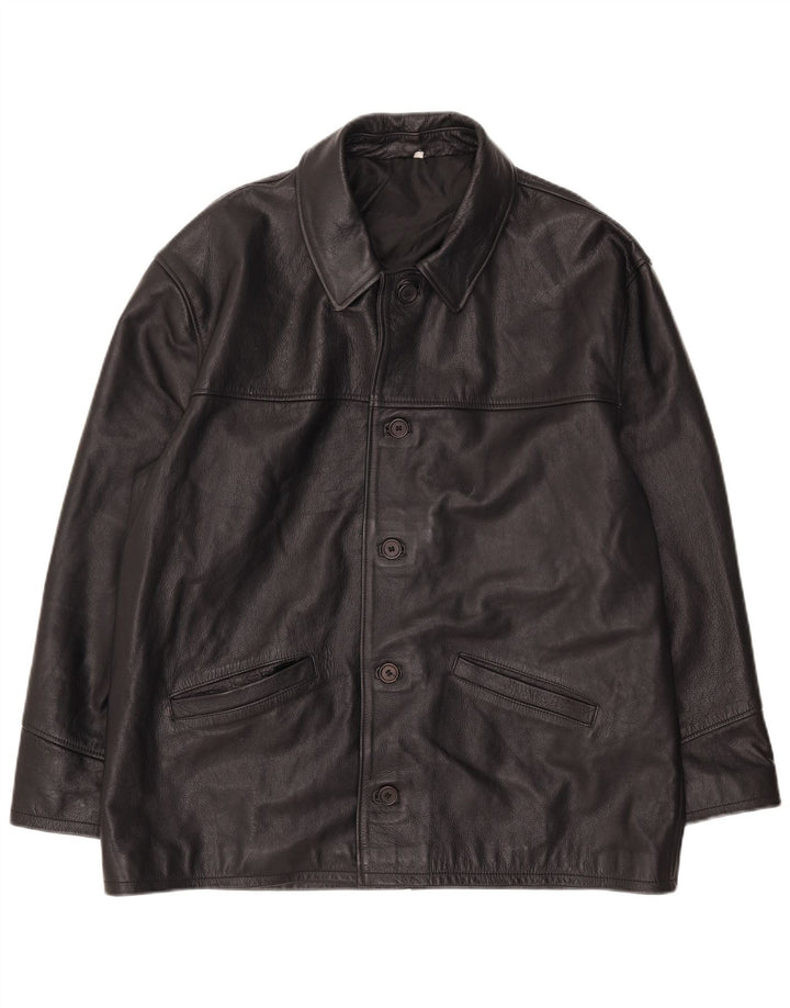 Veste en cuir homme vintage IT 52 XL Cuir noir