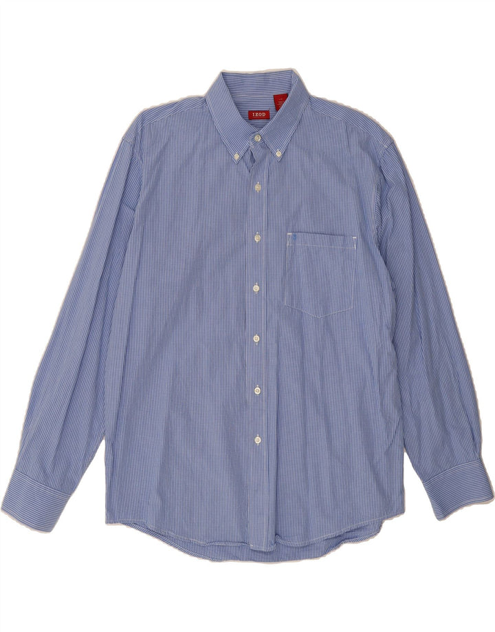 IZOD Mens Shirt Large Blue Check Cotton Vintage Izod and Second-Hand Izod from Messina Hembry 