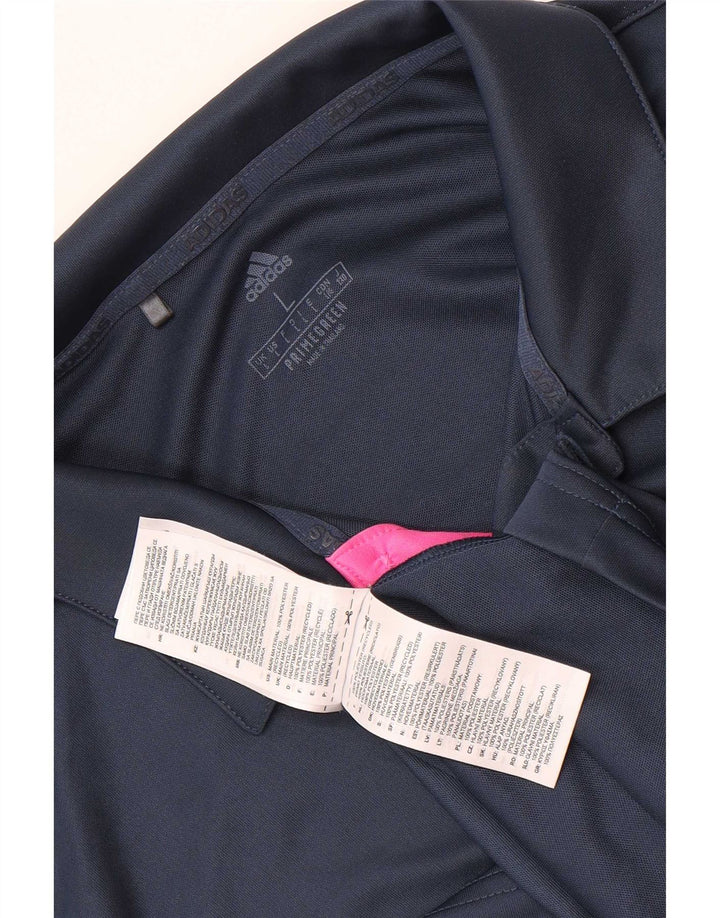 Adidas Polo Homme Grand Bleu Marine Colorblock Polyester