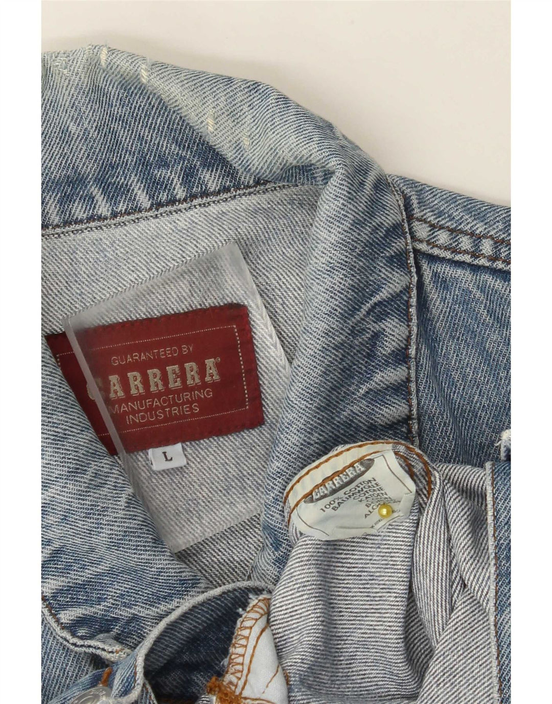 Carrera Veste en jean pour homme UK 40 Large Bleu Coton