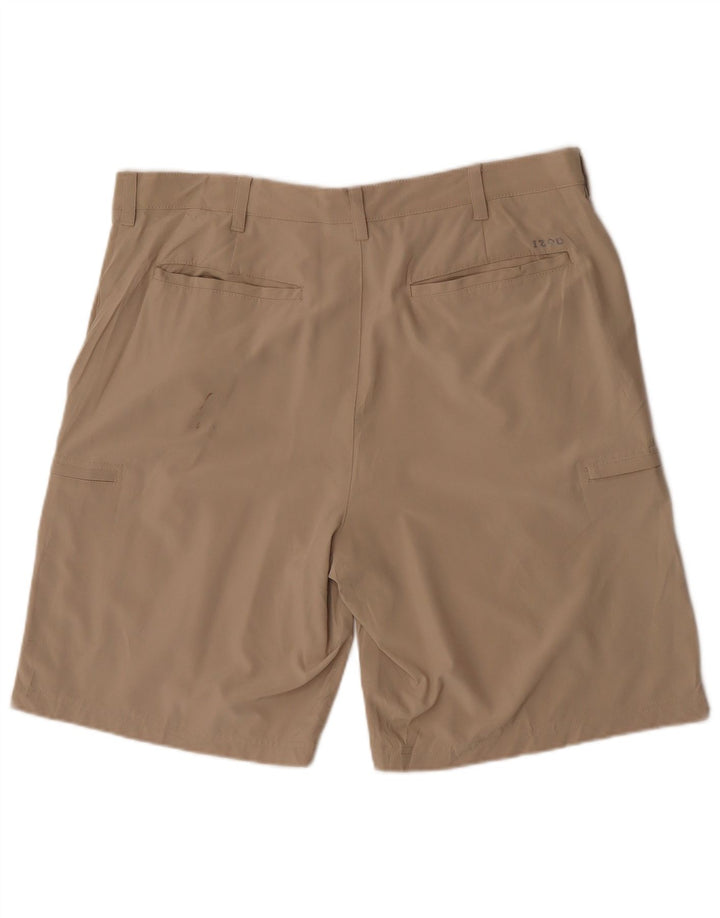 Izod Short cargo de golf pour homme W38 XL Beige Polyester Sports