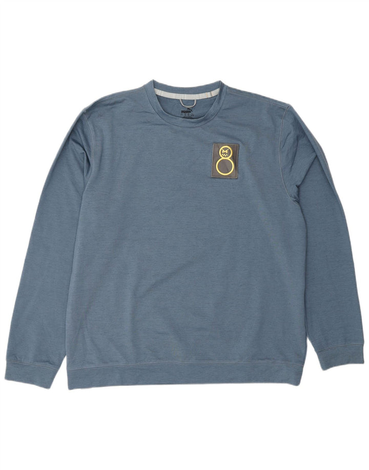 PUMA Sweat-Shirt Graphique Homme XL Bleu Moucheté