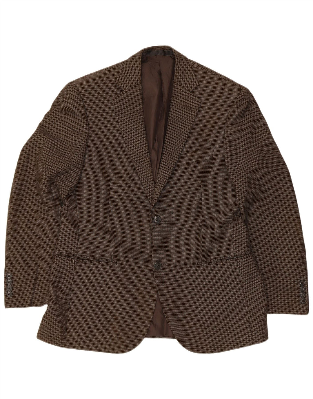 Marks & Spencer Veste blazer à 2 boutons pour homme UK 38 Marron moyen à carreaux