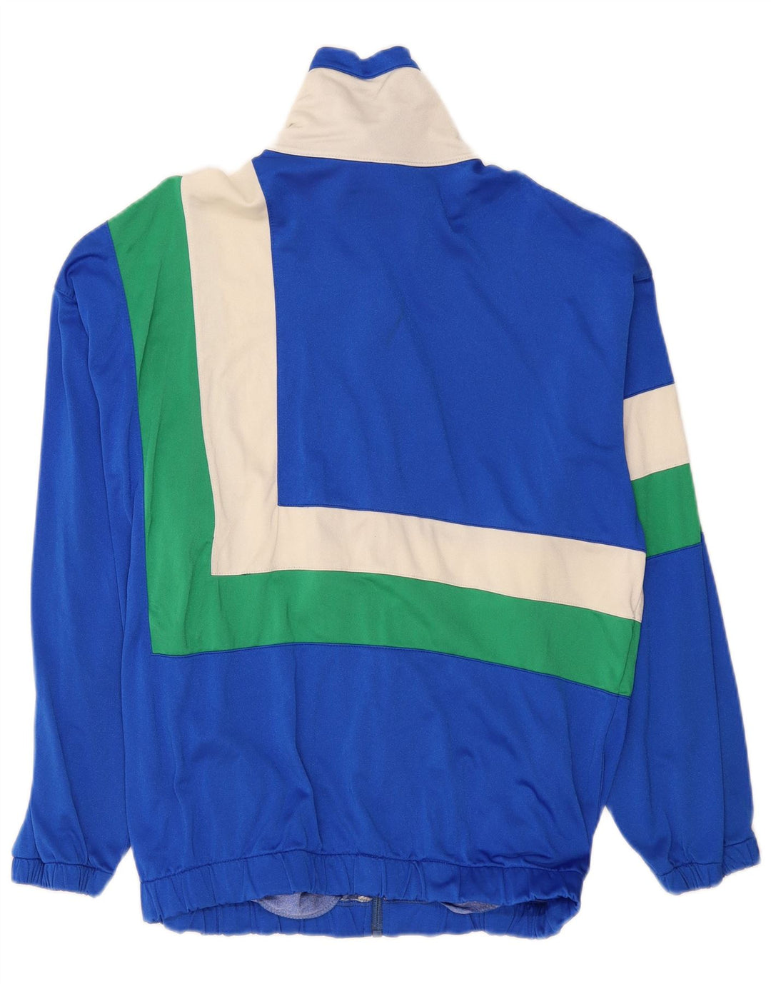 vintage Mens Survêtement Top Veste Petit Bleu Colorblock