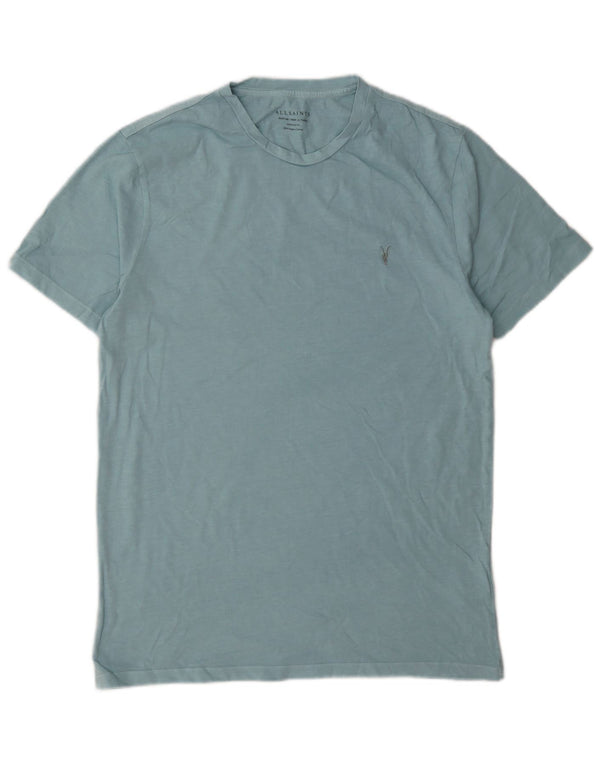 All Saints T-Shirt Regular Fit Homme Bleu Moyen Coton