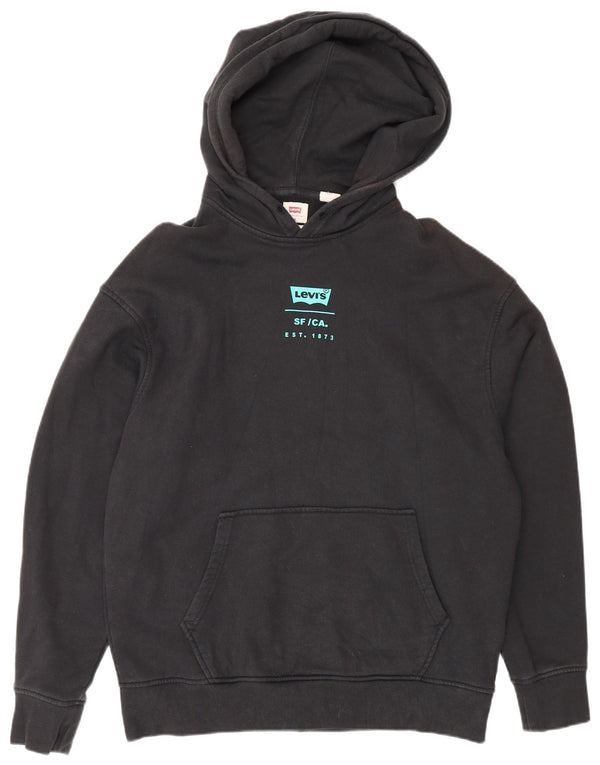 Levi's Pull à Capuche Graphic Relaxed Fit Homme Noir Moyen Coton