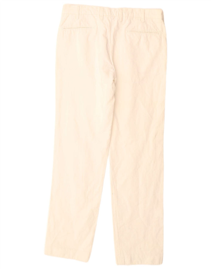 MASSIMO DUTTI Pantalon de costume droit pour homme EU 42 Large W32 L32 Blanc cassé