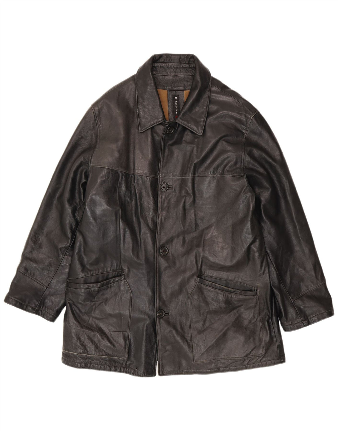Maffei Veste en cuir pour homme IT 54 2XL Noir