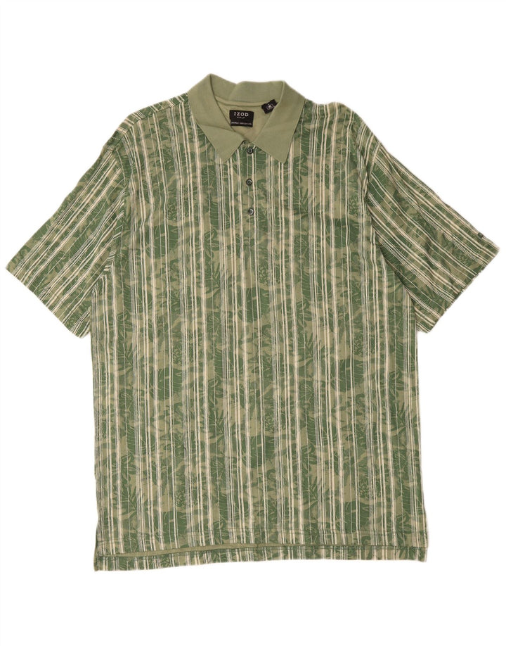 IZOD Polo Homme Grand Vert Floral Coton
