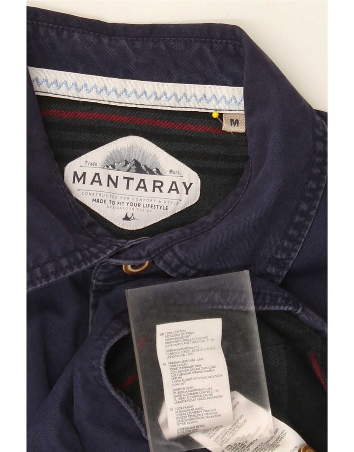 Chemise Homme Mantaray Coton Bleu Marine Moyen