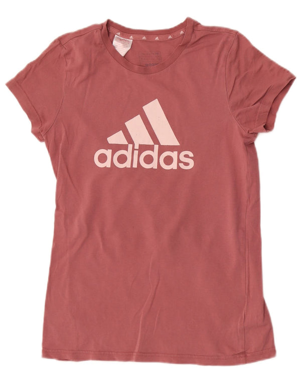 Adidas T-Shirt Graphique Fille 14-15 ans Rose Coton