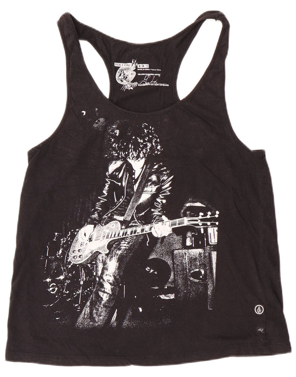 Volcom Débardeur graphique pour femme UK 12 Medium Black Rock