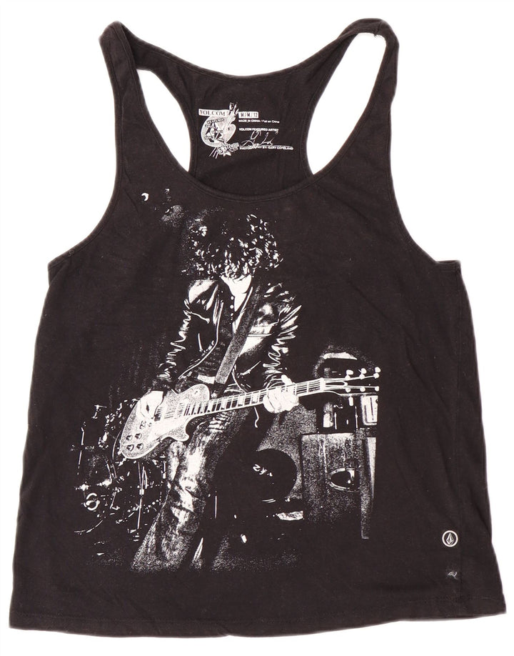 Volcom Débardeur graphique pour femme UK 12 Medium Black Rock