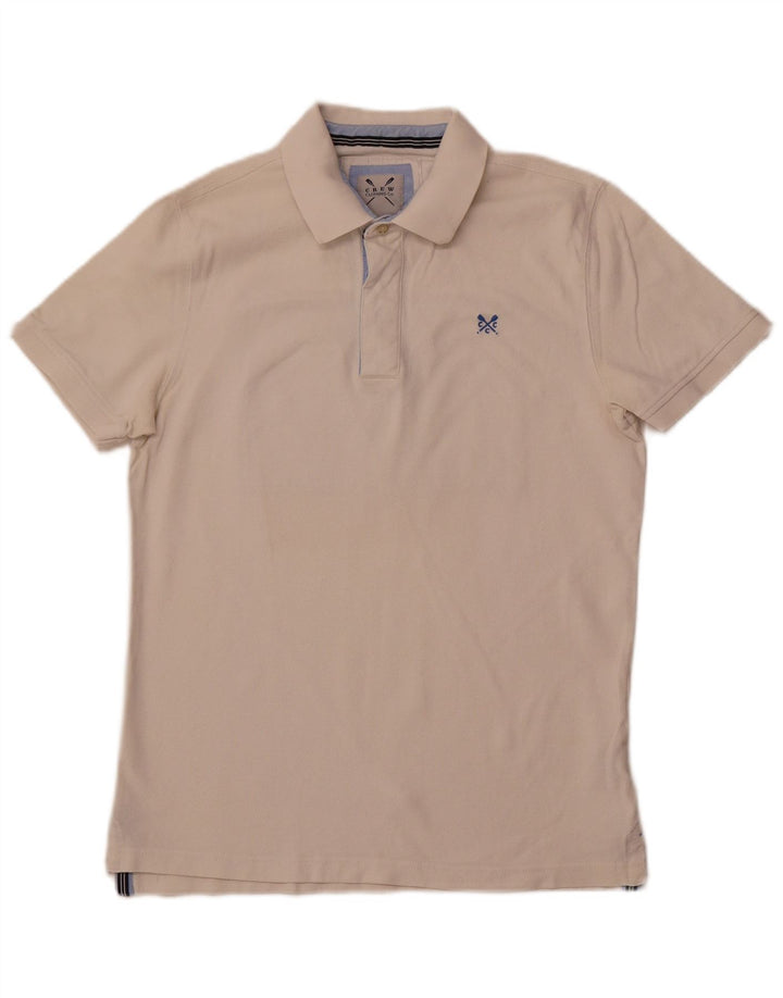 CREW CLOTHING Polo Graphique Homme Blanc Moyen Coton