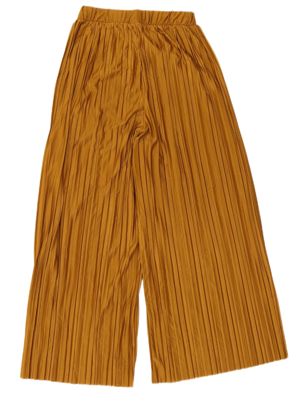 Zara Pantalon court à jambe large pour femme Petit W26 L23 Beige Polyester