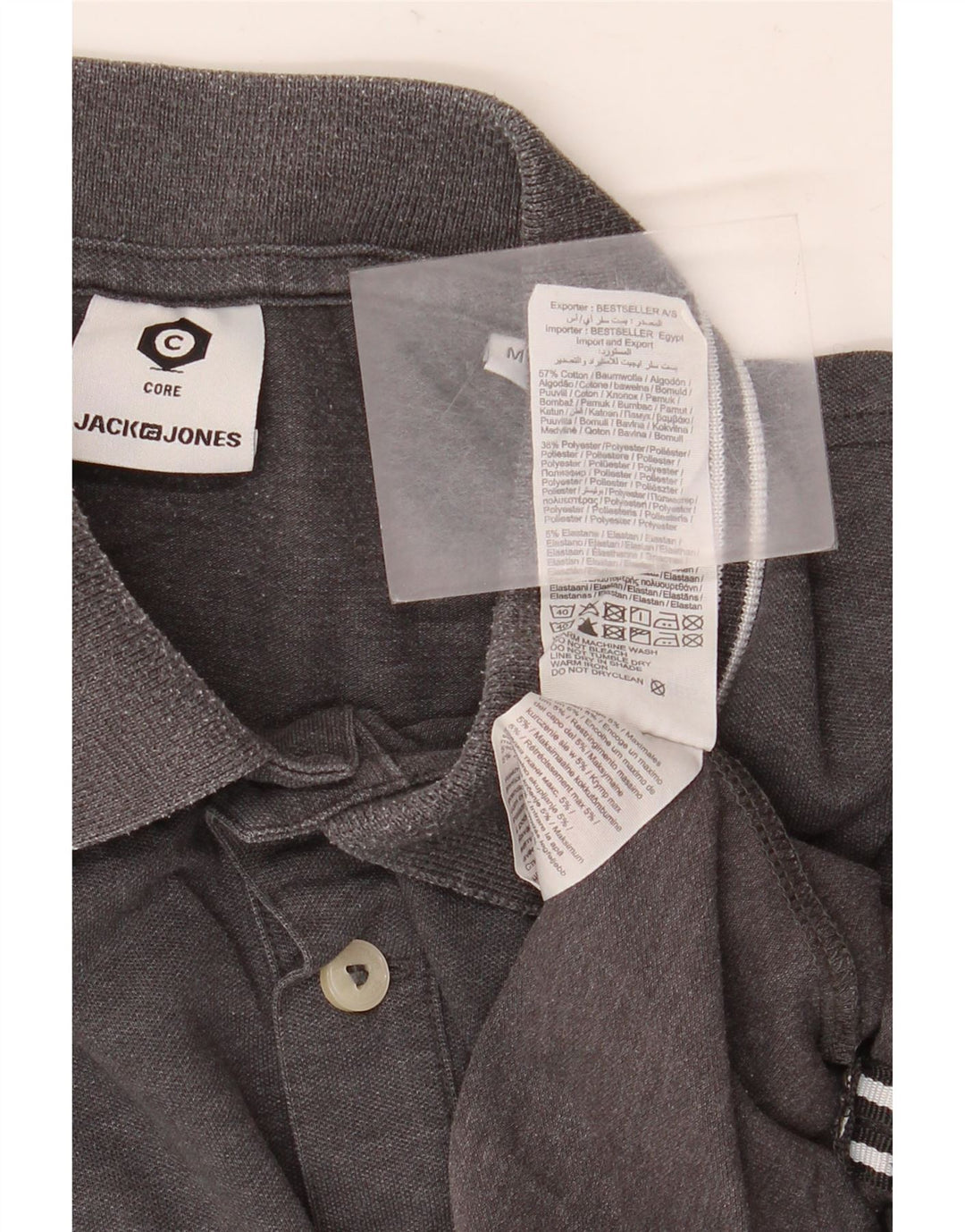 Jack & Jones Polo Homme Gris Moyen Moucheté Coton