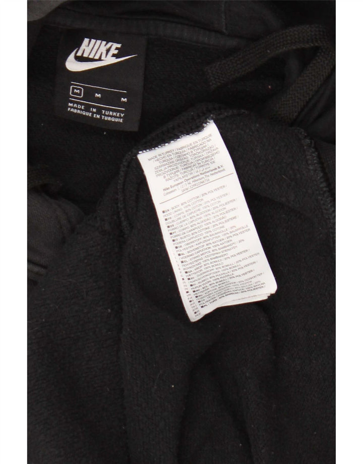 Nike Pull à capuche graphique en coton noir moyen pour homme