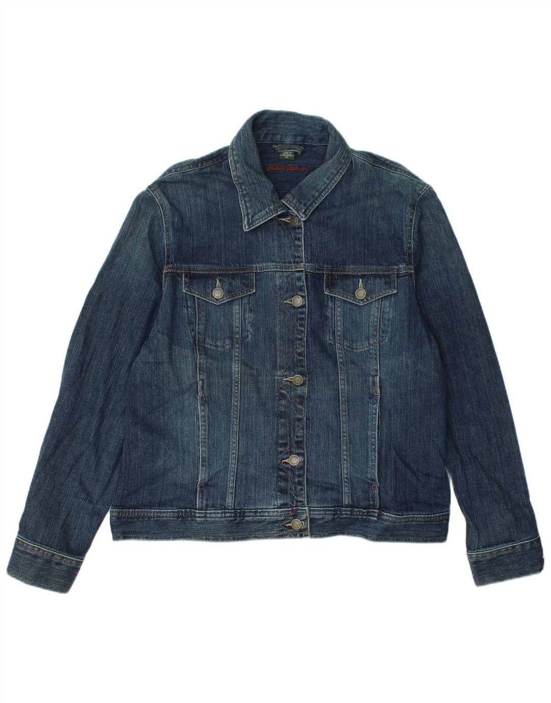 Eddie Bauer Veste en jean pour femme UK 18 XL Bleu marine Coton