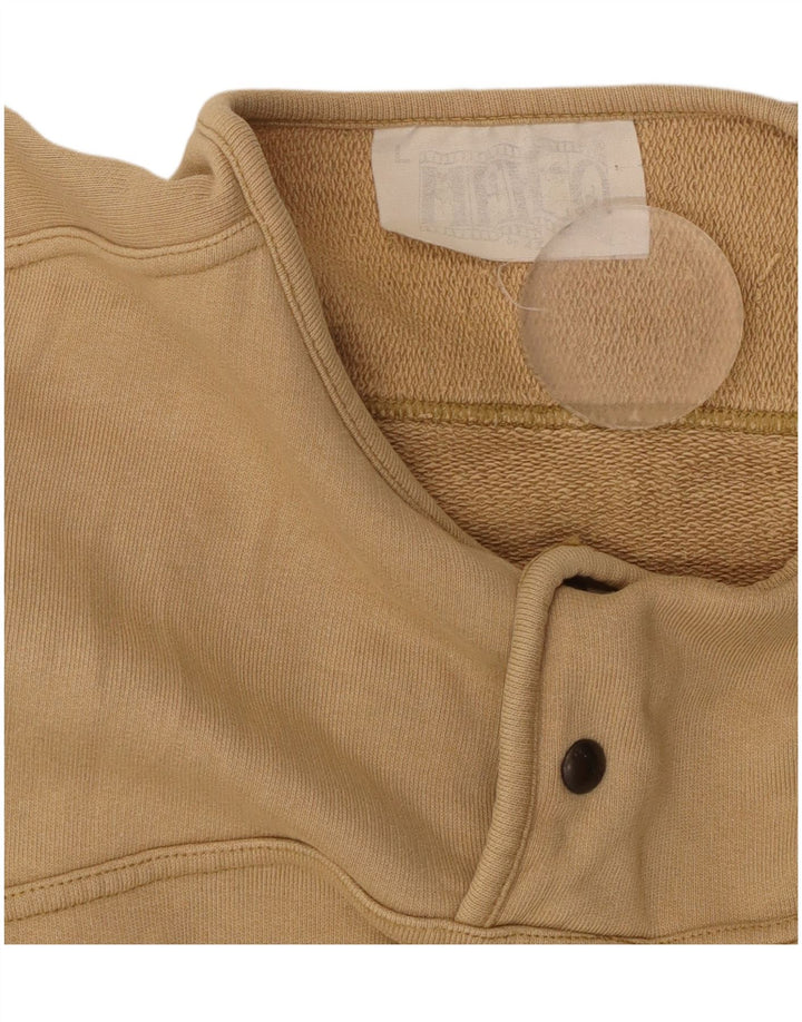 VINTAGE Sweat-shirt Femme Jumper UK 16 Grand Beige