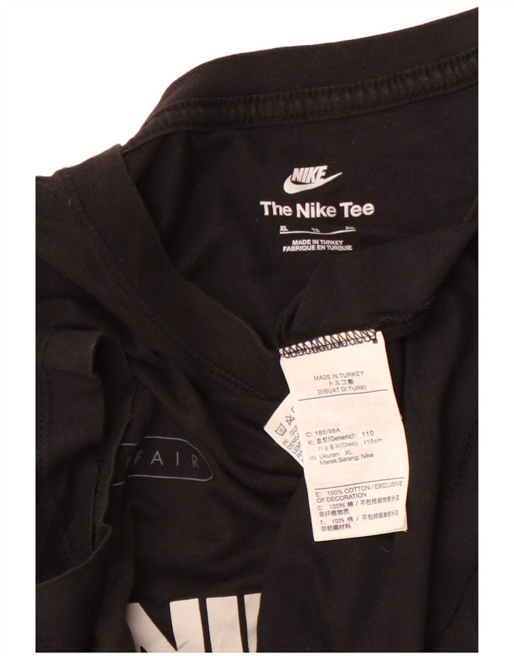 NIKE T-shirt graphique pour homme XL en coton noir