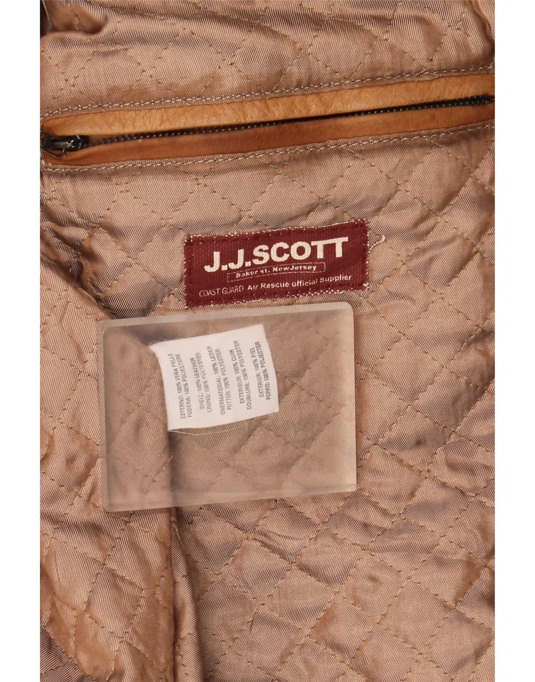 J.J.Scott Veste en cuir pour homme IT 52 XL Beige