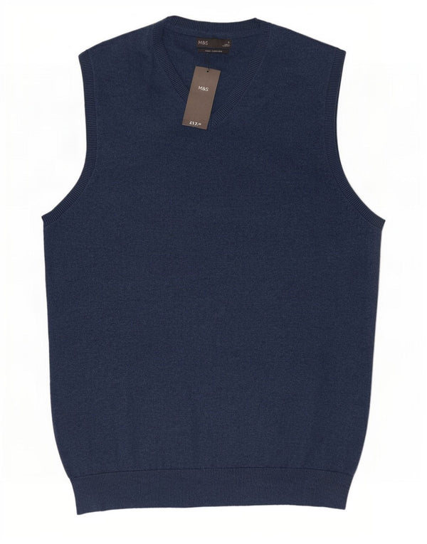 Marks & Spencer Débardeur pour homme en coton bleu marine Taille L
