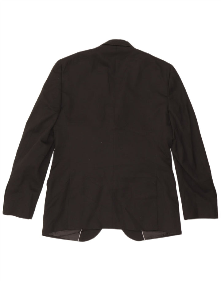 Marks & Spencer Veste blazer coupe régulière à 2 boutons pour homme UK 38 Noir moyen