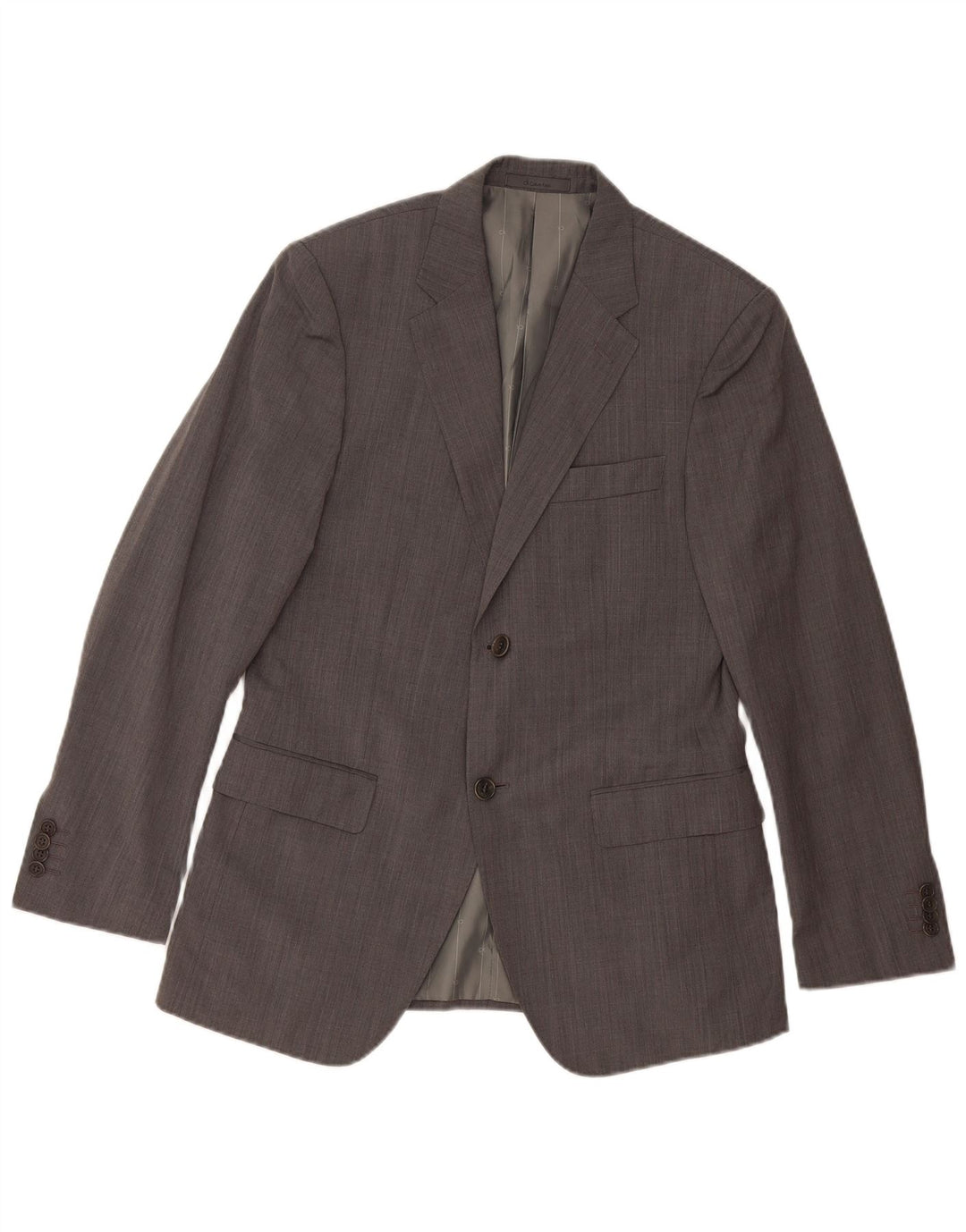 Calvin Klein Veste Blazer 2 Boutons Homme IT 48 Gris Moyen Laine