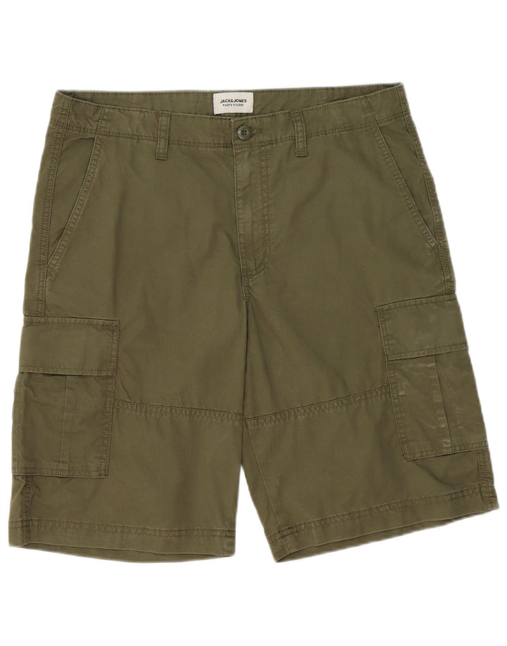 Jack & Jones Short Cargo Homme Medium W32 Kaki Coton