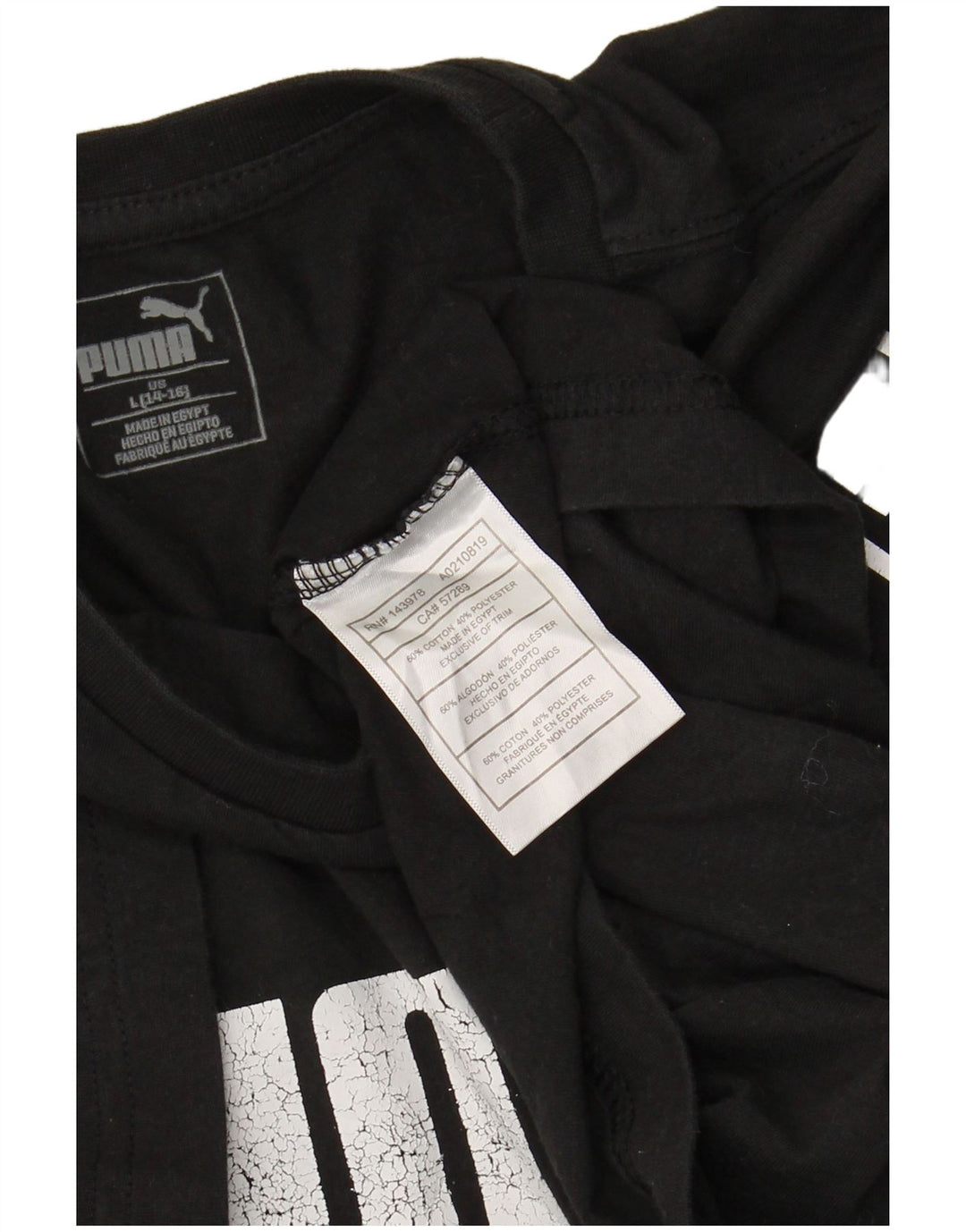 PUMA T-Shirt Graphique Garçon 13-14 Ans Grand Noir Coton