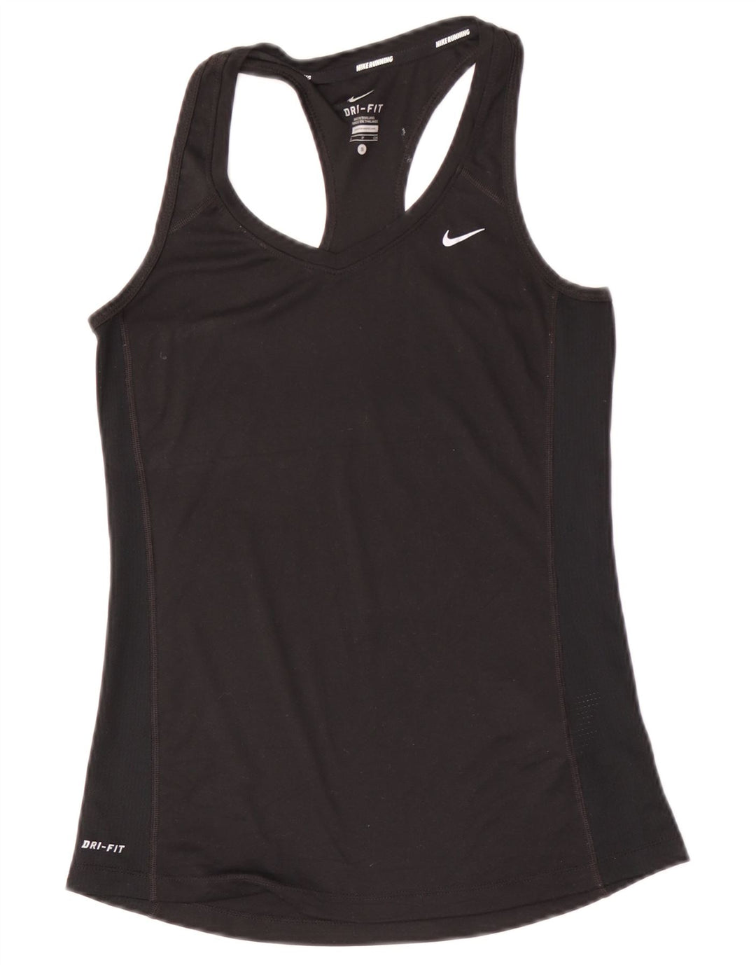Nike Femme Dri Fit Débardeur UK 8 Petit Noir Polyester