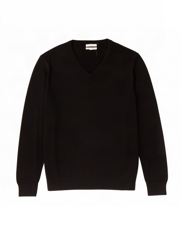 Marks & Spencer Pull col V pour homme XL en coton noir