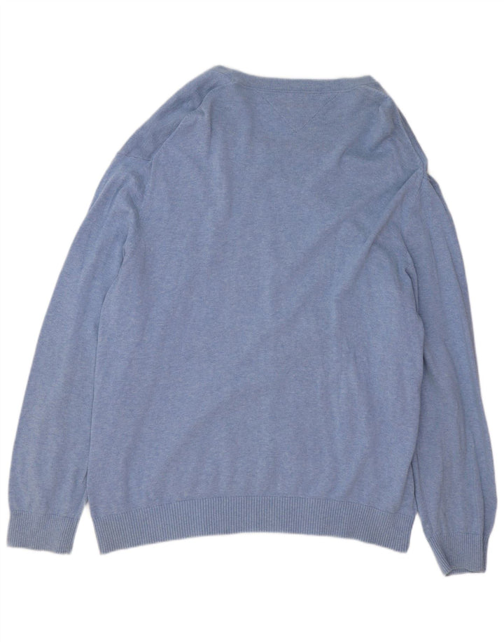 Tommy Hilfiger Pull col V pour homme 2XL Bleu