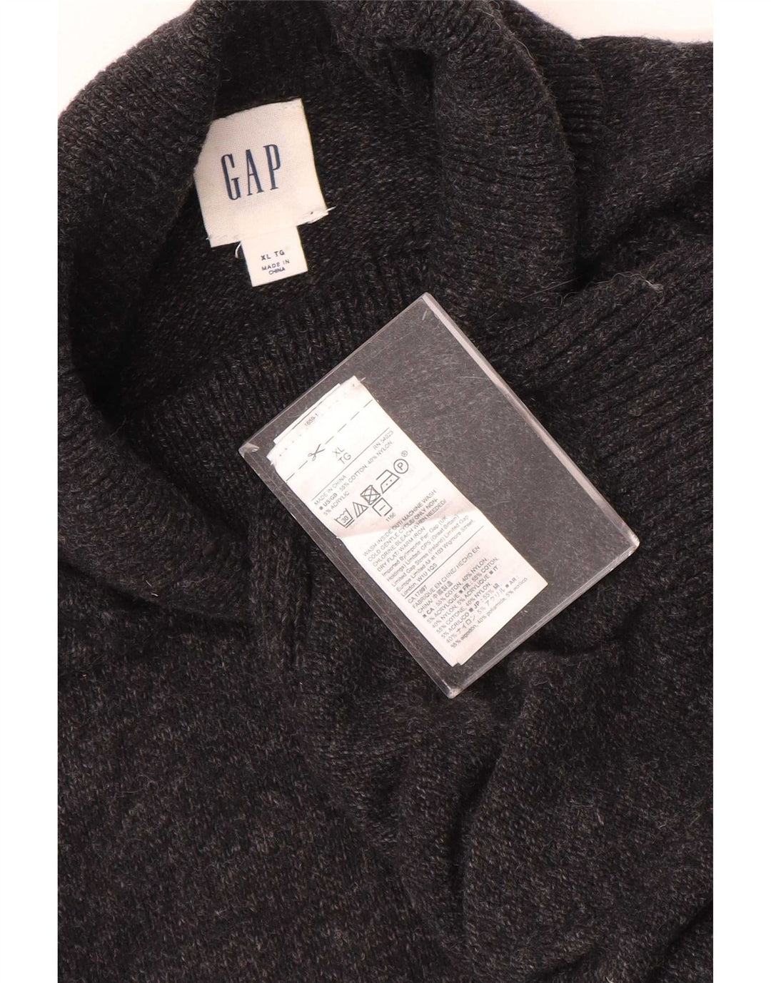 Gap Pull Col Roulé Homme XL Gris Coton